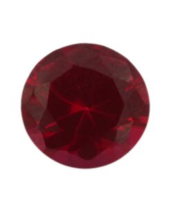 Loose Round Cut Ruby CZ Gemstone Cubic Zirconia July Birthstone Front