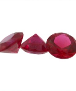 Loose Round Cut Ruby CZ Gemstone Cubic Zirconia July Birthstone Group