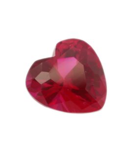 Loose Heart Shape Ruby CZ Gemstone Cubic Zirconia July Birthstone Front