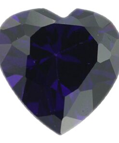 Loose Heart Shape Amethyst CZ Gemstone Cubic Zirconia February Birthstone