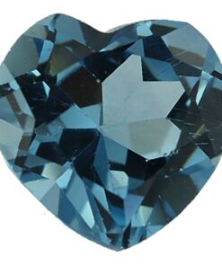 Loose Heart Shape Aquamarine CZ Gemstone Cubic Zirconia March Birthstone