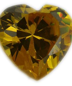 Loose Heart Shape Citrine CZ Gemstone Cubic Zirconia November Birthstone