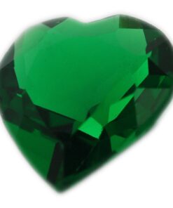 Loose Heart Shape Emerald CZ Gemstone Cubic Zirconia May Birthstone