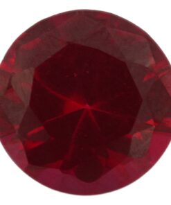 Loose Round Cut Ruby CZ Gemstone Cubic Zirconia July Birthstone