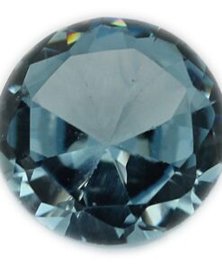 Loose Round Cut Aquamarine CZ Gemstone Cubic Zirconia March Birthstone