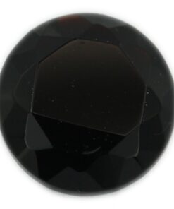 Loose Round Cut Black Onyx CZ Gemstone Faceted Cubic Zirconia