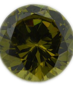 Loose Round Cut Peridot CZ Gemstone Cubic Zirconia August Birthstone