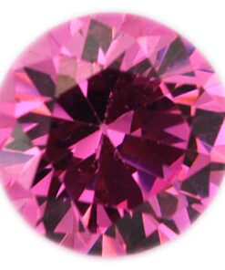 Loose Round Cut Pink CZ Gemstone Cubic Zirconia October Birthstone