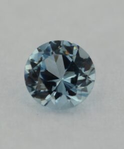 Loose Round Cut Aquamarine CZ Gemstone Cubic Zirconia March Birthstone Front