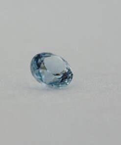 Loose Round Cut Aquamarine CZ Gemstone Cubic Zirconia March Birthstone Back