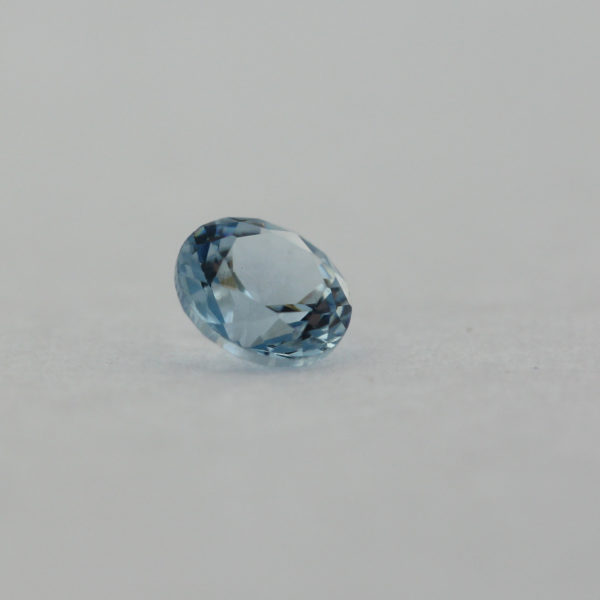 Loose Round Cut Aquamarine CZ Gemstone Cubic Zirconia March Birthstone Back