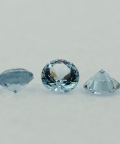 Loose Round Cut Aquamarine CZ Gemstone Cubic Zirconia March Birthstone Group