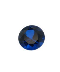 Loose Round Cut Sapphire CZ Gemstone Cubic Zirconia September Birthstone Front