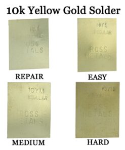 10K Yellow Gold Solder Easy Medium Hard & Repair One Gram Plate Jewelry Repair