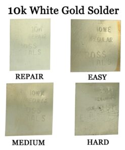 10K White Gold Solder Easy Medium Hard & Repair One Gram Plate Jewelry Repair