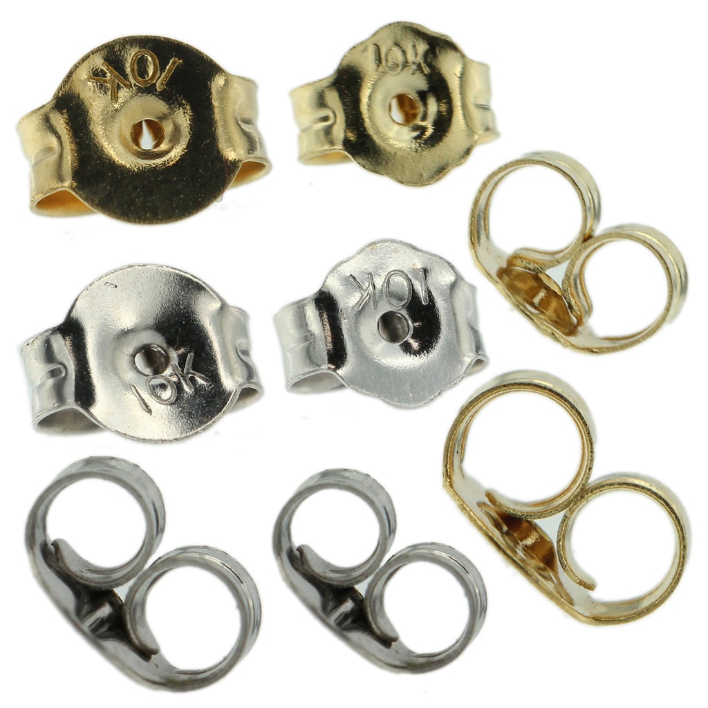 20pcs Gold Earring Backs, Earring Stoppers, Earring Nuts, Clutch Earring  Backs, Earring Posts, Jewelry Findings GB-1472-1 