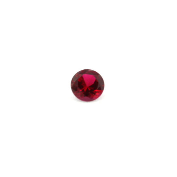 Loose Round Cut Garnet CZ Gemstone Cubic Zirconia January Birthstone Front