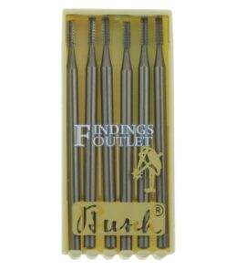 Busch Cylinder Square Bur Figure 21 Pack of 6 Jewelry Burs 006-031 Made In Germany Pack