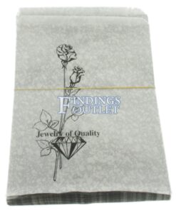 8.5x11 Silver Paper Gift Bags For Jewelry Merchandise Pack