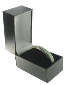 Black Leather Classic Bracelet Bangle Watch Box Display Jewelry Gift Box