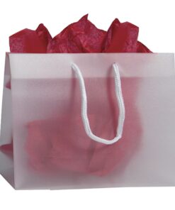 16x12 White Tote Gift Bags Frosted Paper Shopping Bag With Handle Pack of 10 Findings Outlet