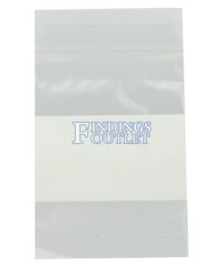 2x3 Plastic Resealable Bags Clear Zip Lock 2 Mil w/ Writing Block Single