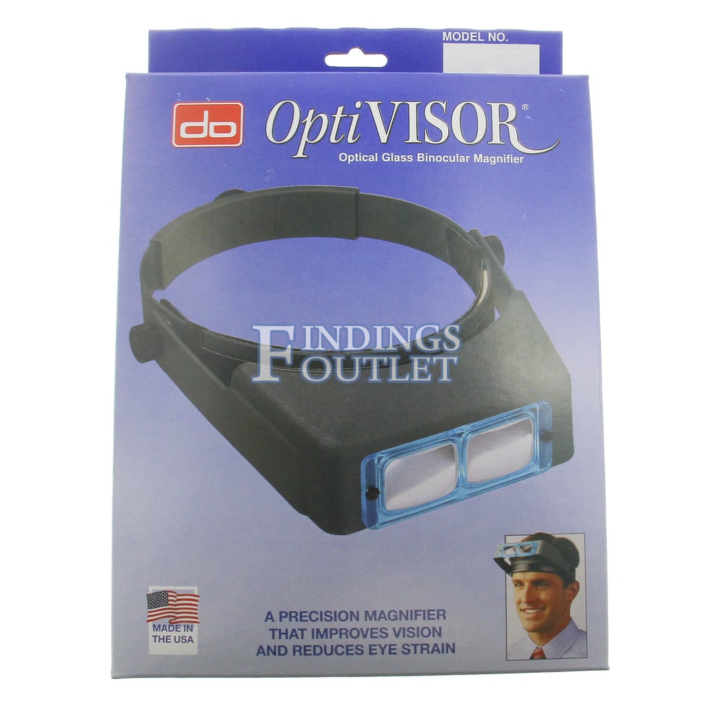 Optivisor Lens Head Magnifier Glasses Magnifying Visor Glass Headband 4  Lenses