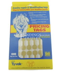 Rhino Round Gold Standard Sticker Jewelry Price Tags 1000 Pcs Pack