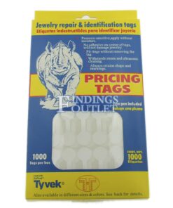 Rhino Round White Standard Sticker Jewelry Price Tags 1000 Pcs Pack