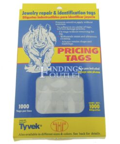 Rhino Round Silver Standard Sticker Jewelry Price Tags 1000 Pcs Pack