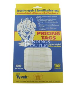 Rhino Square White Standard Sticker Jewelry Price Tags 1000 Pcs Pack