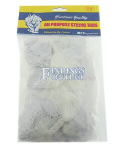 Rhino Square White Standard String Jewelry Price Tags 1000 Pcs Pack