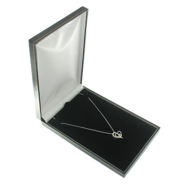 Black Leather Classic Medium Necklace Box Display Jewelry T Box 12 Dozen Findings Outlet 1051