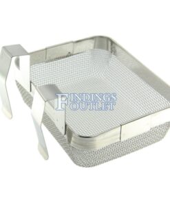 Ultrasonic Jewelry Cleaning Basket 5” x 4” Stainless Steel Mesh Fine Back