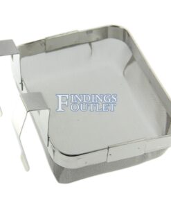 Ultrasonic Jewelry Cleaning Basket 5” x 4” Stainless Steel Mesh Extra Fine Back