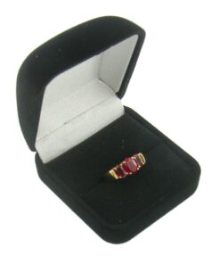 Black Velour Ring Box Display Jewelry Gift Box