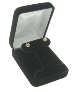 Black Velvet T-Bar Earring Box Display Jewelry Gift Box