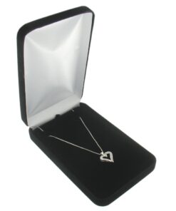 Black Velvet Necklace Box Display Jewelry Gift Box