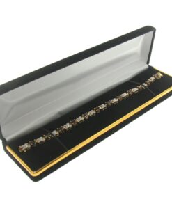 Black Velvet Gold Trim Bracelet Box Display Jewelry Gift Box