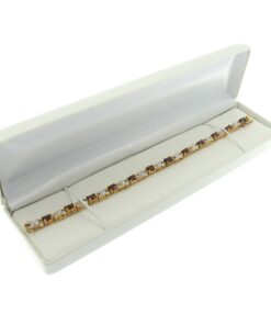 White Leather Bracelet Box Display Jewelry Gift Box