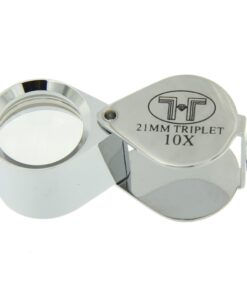 Silver Tone 21mm Triplet 10x Eye Loupe