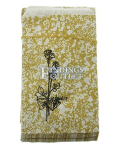 4x6 Gold Paper Gift Bags For Jewelry Merchandise Pack