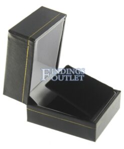 Black Leather Classic Earring Box Display Jewelry Gift Box Empty