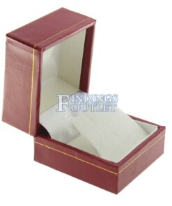 Red Leather Classic Earring Box Display Jewelry Gift Box Empty