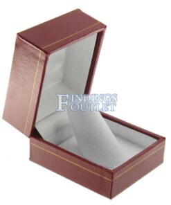 Red Leather Classic Ring Finger Box Display Jewelry Gift Box Empty