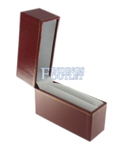 Red Leather Classic Bangle Watch Box Display Jewelry Gift Box Empty