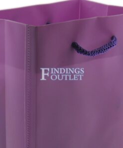8x10 Purple Tote Gift Bags Frosted Paper Shopping Bag With Handle Zoom