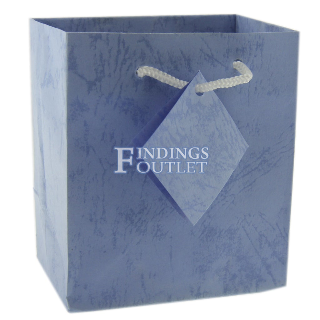 Glossy Teal Blue 4x4 Tote Gift Bag (20-Pcs)