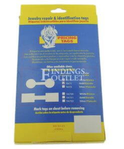 Rhino Round Gold Standard Sticker Jewelry Price Tags 1000 Pcs Back