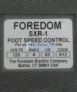 Foredom SXR-1 Foot Control Pedal 115 Volt Electronic Metal Speed Control Back